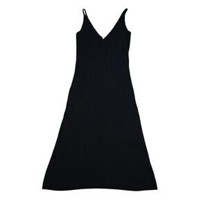 NakedCashmere Black Sleeveless V Neck Womens Dress Xsmall